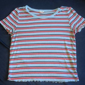 Striped Ribbed Tee